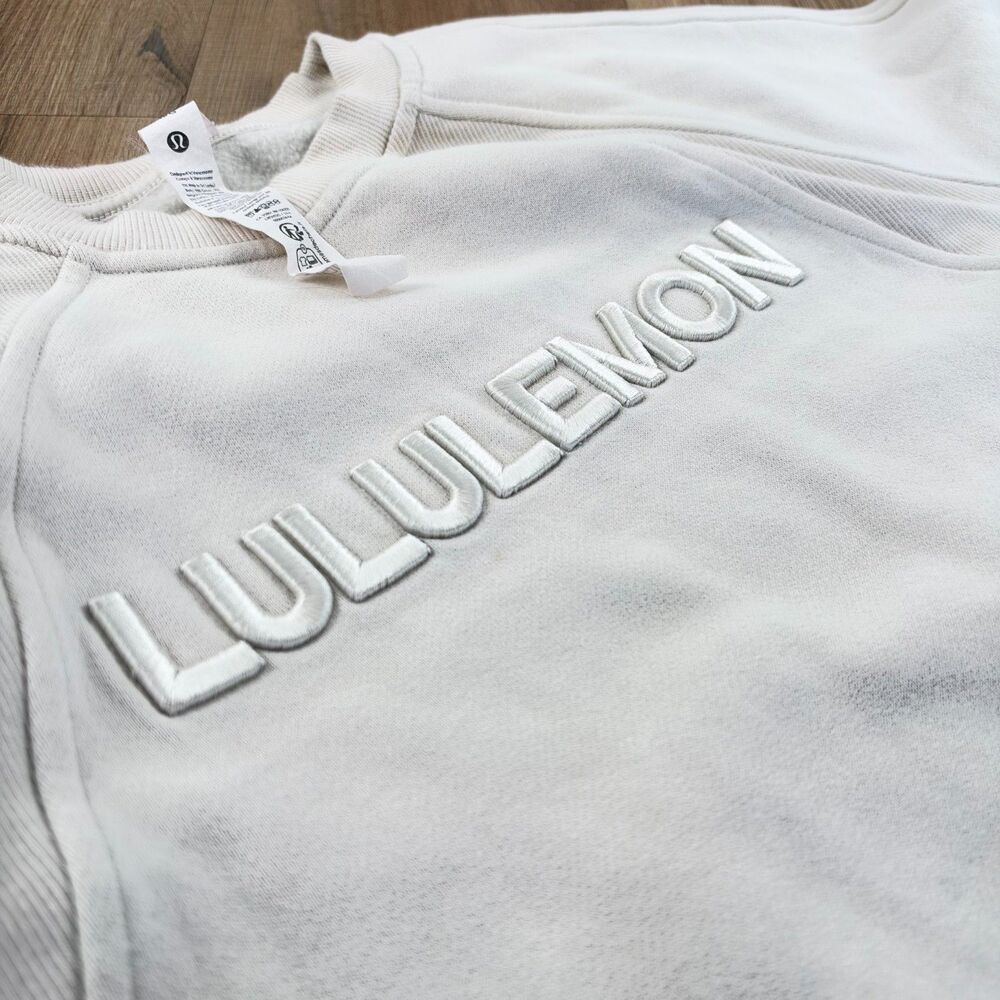 Lululemon Athletica Women's M/L Scuba Oversized Pullover Wordmark Sweater